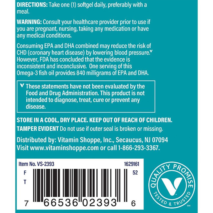 Omega-3 Fish Oil EPA DHA 840 mg (60 soft)