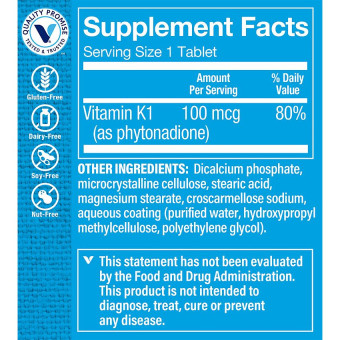 Vitamina K1 100 mcg (100 tab)