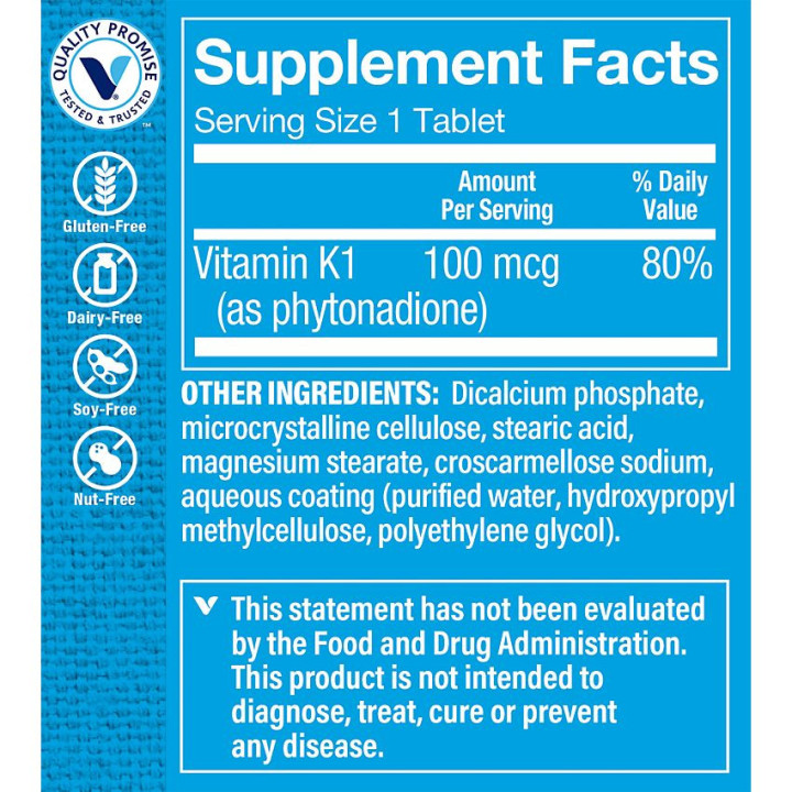 Vitamina K1 100 mcg (100 tab)