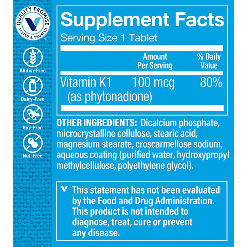 Vitamina K1 100 mcg (100 tab)