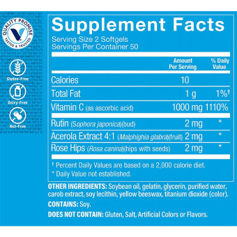 Vitamina C Fácil de Tragar 1000 mg en 2 softgels (100 soft)