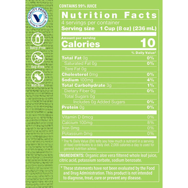 Aloe Vera Juice Whole Leaf (32 fl oz)