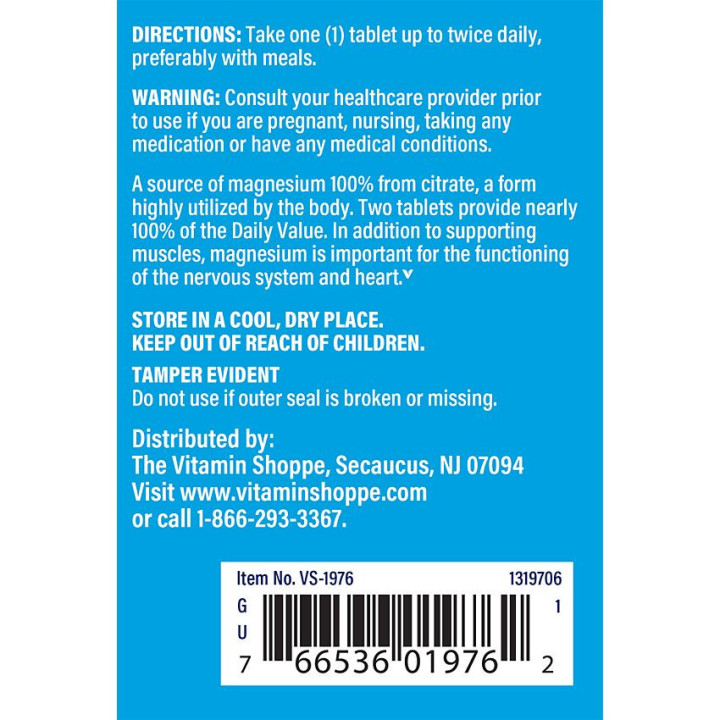 Magnesio - Citrato de Magnesio 200 mg (100 tab)
