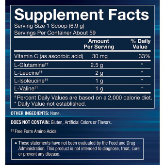BCAA & Glutamine Unflavored (59 serv)