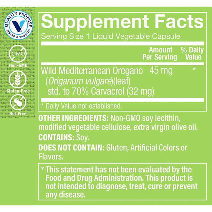 Super Strength Oil of Oregano 45 mg (120 veg cap)