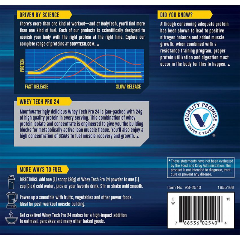 Whey Tech Pro 24 Vanilla Ice Cream (30 serv) 2 lb