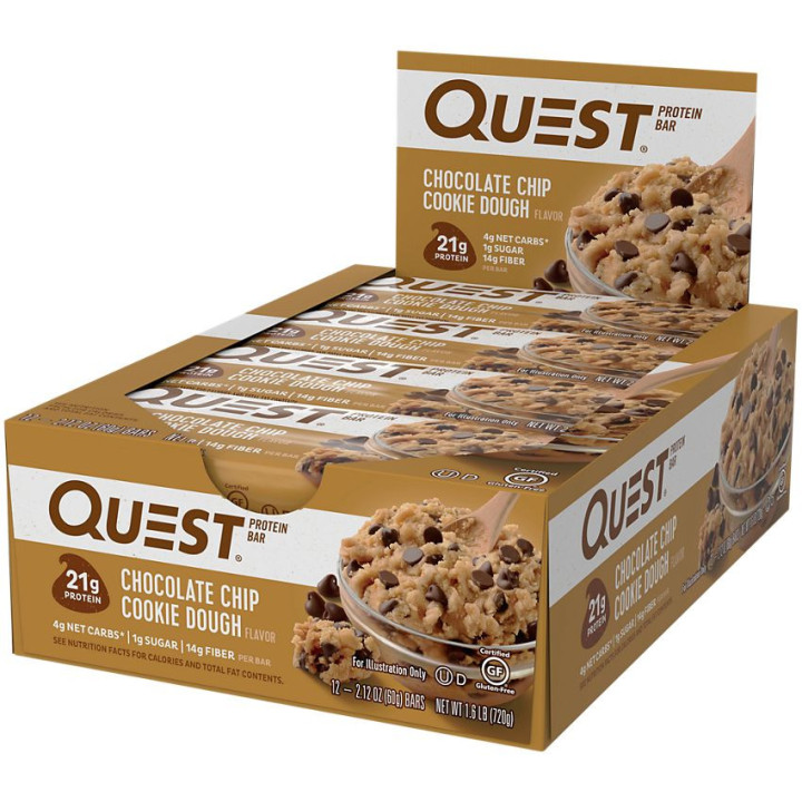 Quest Protein Bar Chocolate Chip Cookie Dough (1 bar)