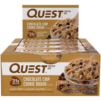 Quest Protein Bar Chocolate Chip Cookie Dough (1 bar)