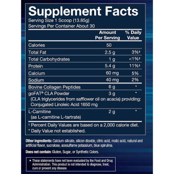 CLA Carnitine Collagen Blue Ice Pop (30 serv) 14.7 oz