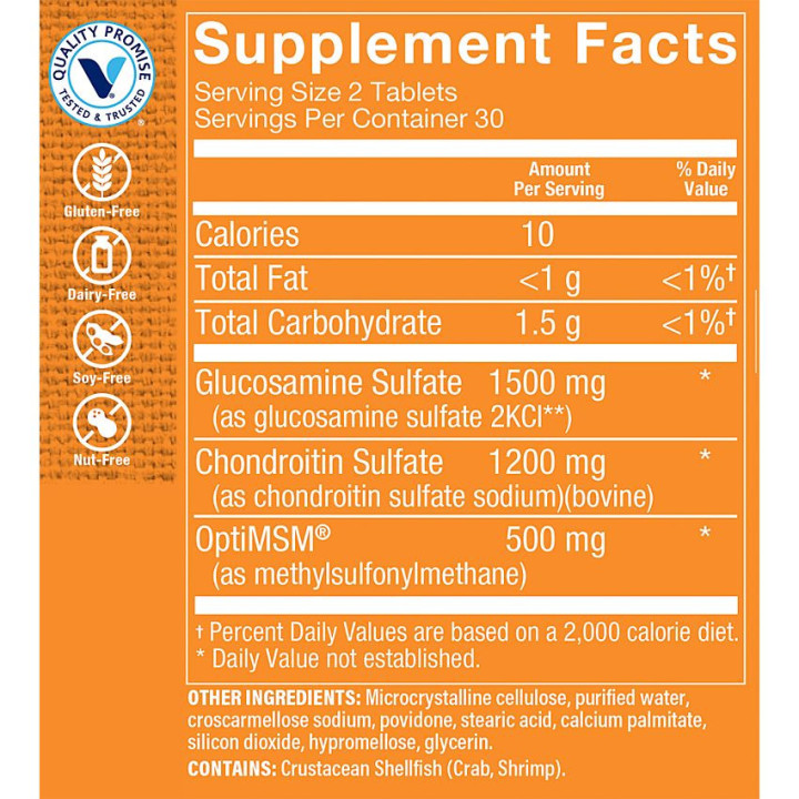Glucosamine Chondroitin MSM Triple Strength (60 tab)