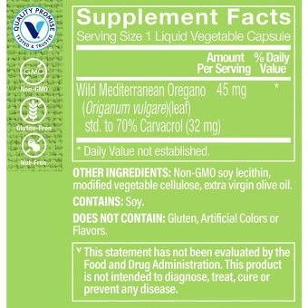 Super Strength Oil of Oregano 45 mg (60 veg cap)