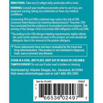 Super Omega-3 Fish Oil EPA DHA 900 mg Enteric Coated (60 soft)