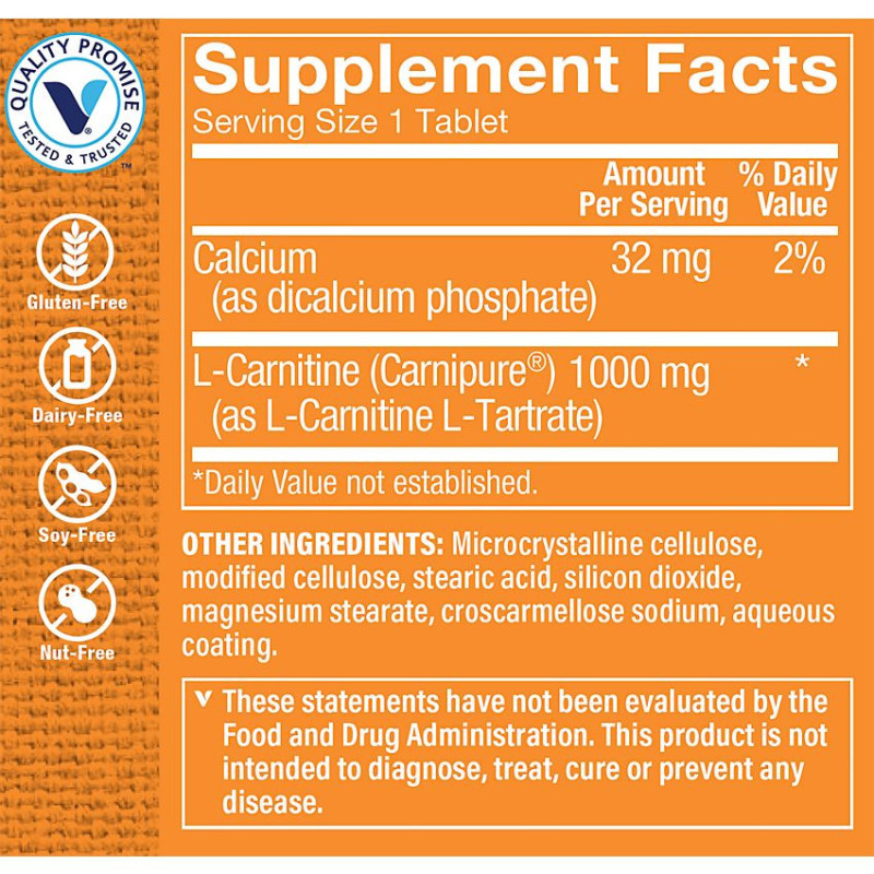 Carnipure L-Carnitine 1000mg (50 tab)