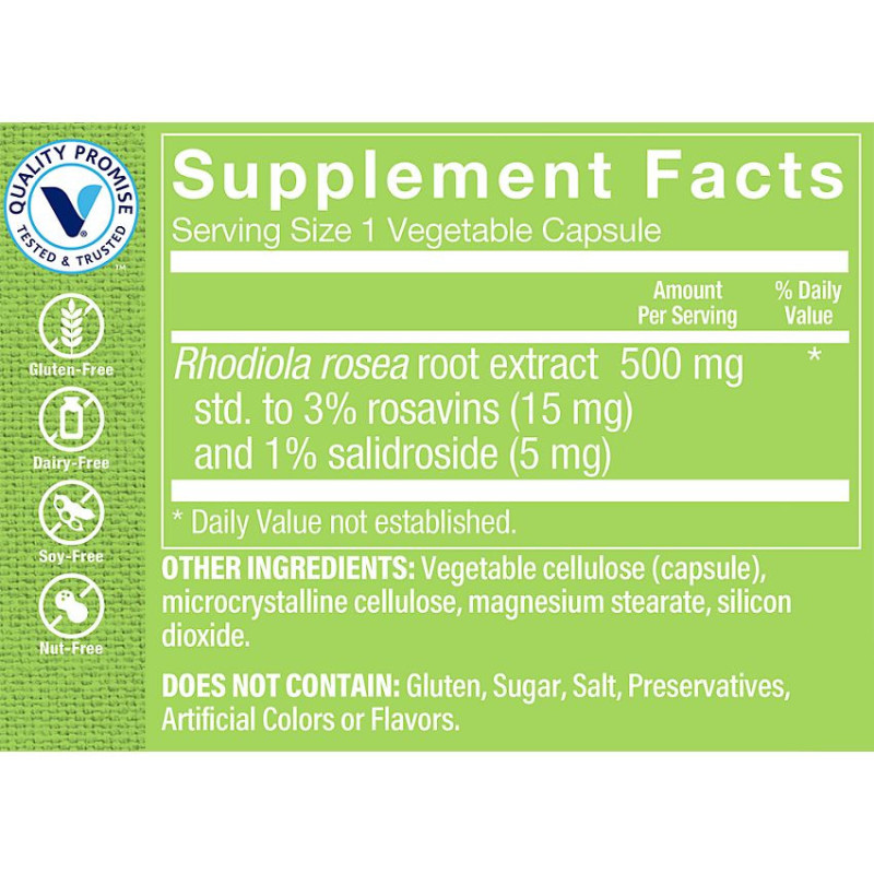 Rhodiola Rosea 500 mg (60 veg cap)