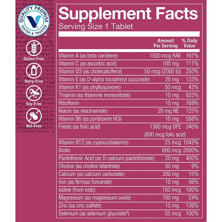One Daily Women's Multivitamin & Multimineral w/ Vitamin D3 (60 tab)