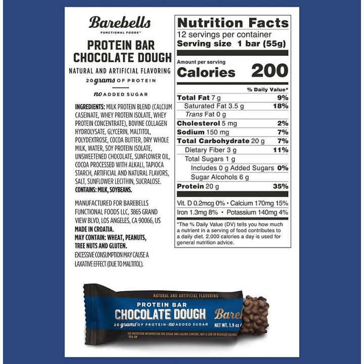 Barebells Protein Bar Chocolate Dough (1 bar)