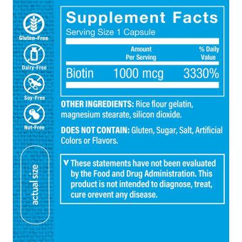 Biotin 1 mg (100 cap)