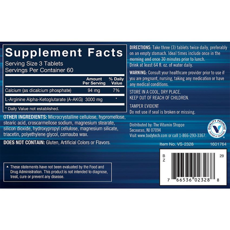 Arginine AKG 3000 mg (180 tab)