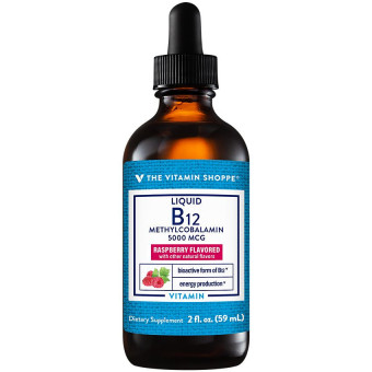 Liquid Vitamin B12 Methylcobalamin Raspberry 5000 mcg (2 fl oz)