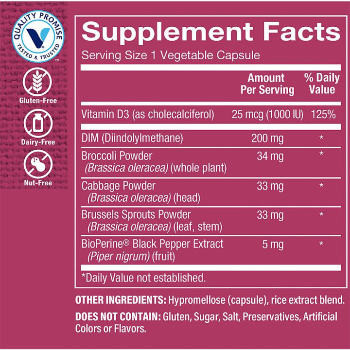 DIM w/ BioPerine 200 mg (60 veg cap)