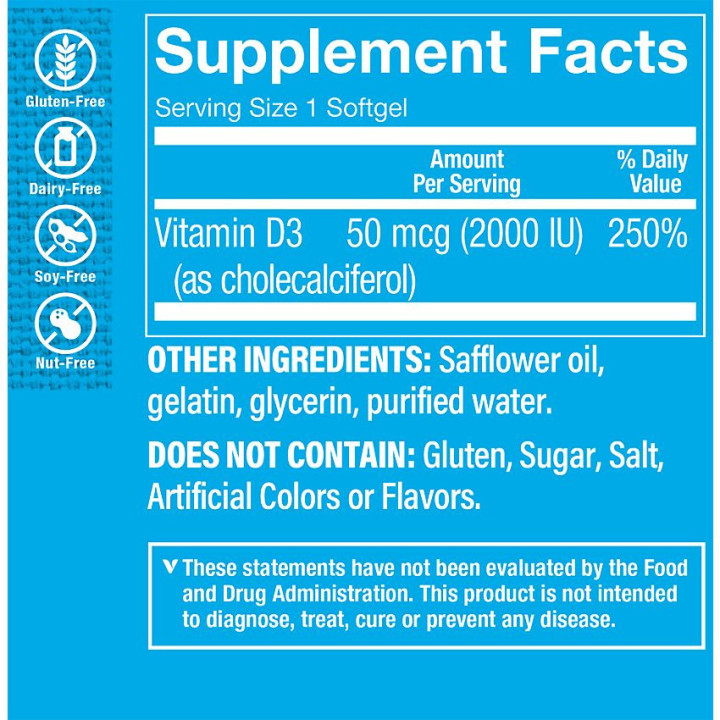 Vitamina D3 2000 UI (100 soft)