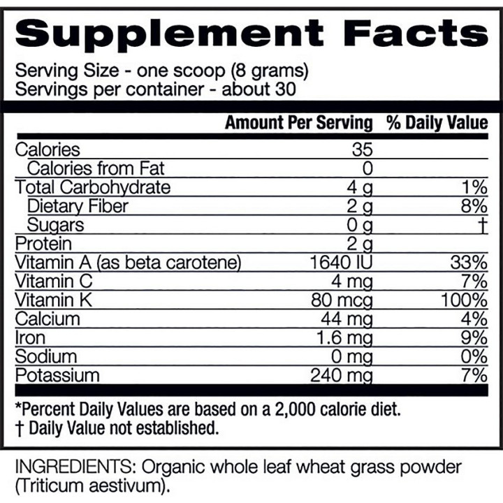 Wheat Grass Organic (30 serv)