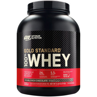 Gold 100% Whey Double Rich Chocolate (74 serv) 5 lb