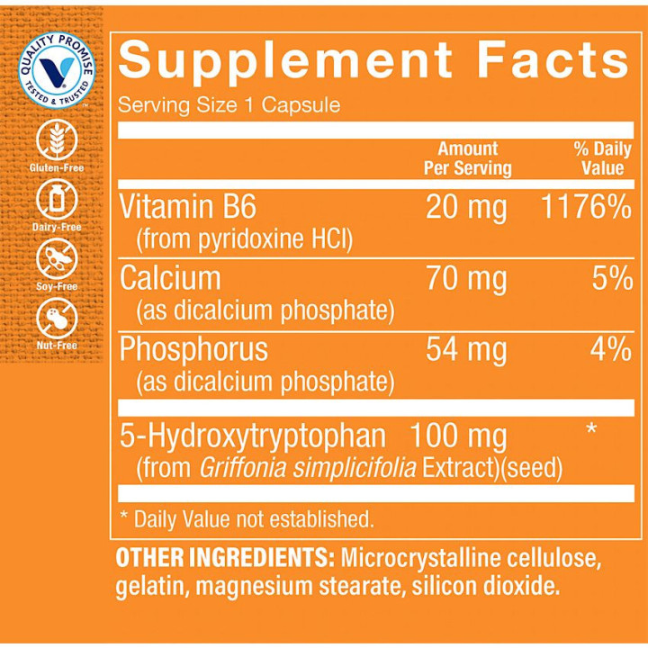 5-HTP w/ Vitamin B6 100 mg (60 cap)