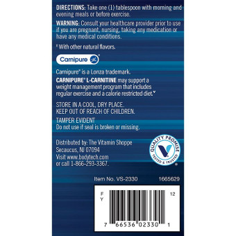 Bodytech Carnipure L-Carnitine Raspberry 1100 mg (16 fl oz)