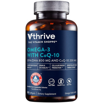 Vthrive Omega-3 800 mg EPA/DHA  w/ CoQ-10  (60 Soft)