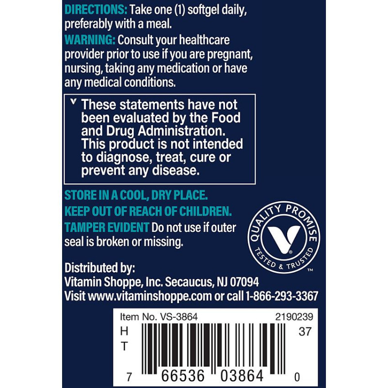 Vthrive Omega-3 800 mg EPA/DHA  w/ CoQ-10  (60 Soft)