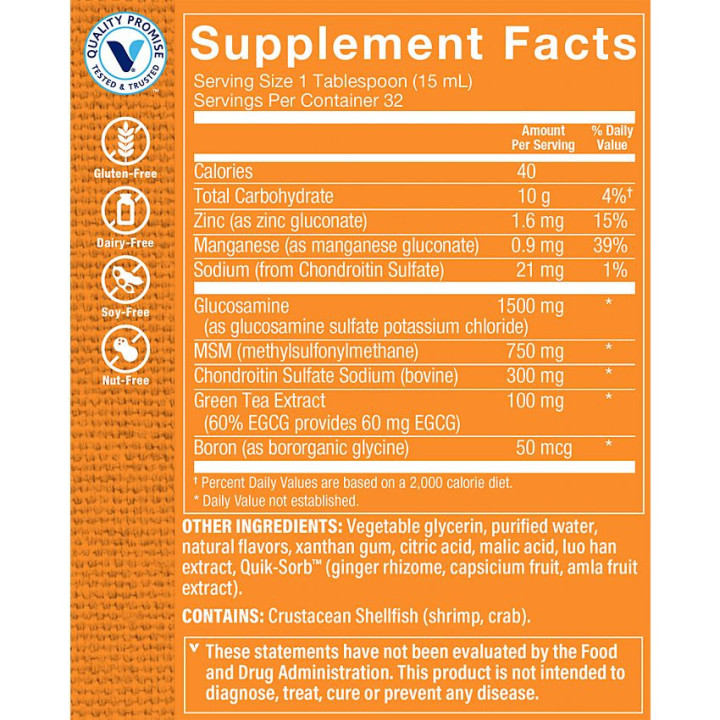 Liquid Glucosamine Chondroitin w/ MSM (16 fl oz)