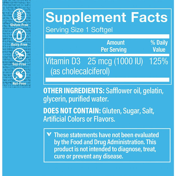 Vitamina D3 1000 UI (200 soft)