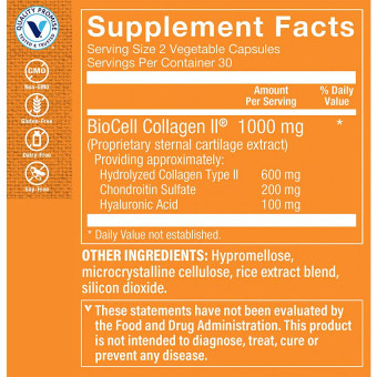 Biocell Collagen II w/ Hyaluronic Acid 1000 mg (60 cap)