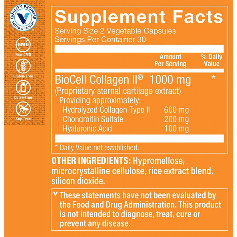 Biocell Collagen II w/ Hyaluronic Acid 1000 mg (60 cap)