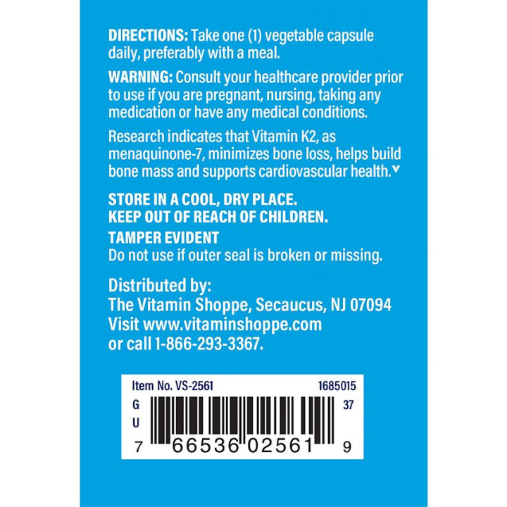 Vitamina K2 100 mcg (60 veg cap)