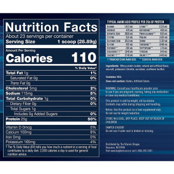 Whey Protein Isolate French Vanilla (23 serv) 1.5 lb