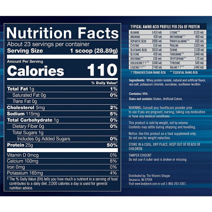Whey Protein Isolate French Vanilla (23 serv) 1.5 lb