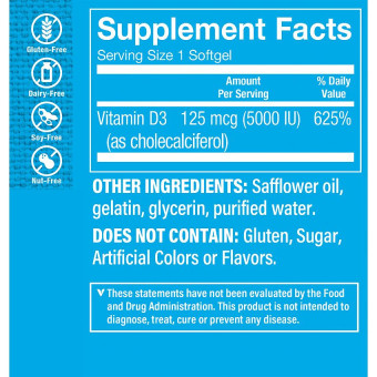 Vitamina D3 5000 UI (200 soft)