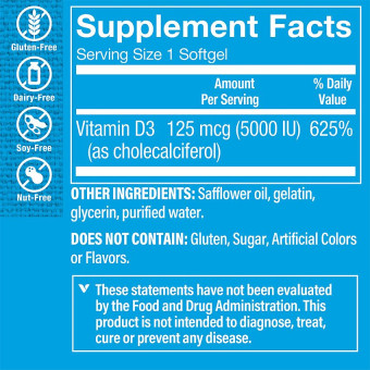Vitamina D3 5000 UI (100 soft)
