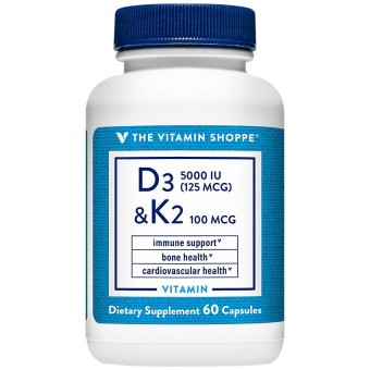 Vitamina D3 5000 UI & K2 100 mcg (60 cap)