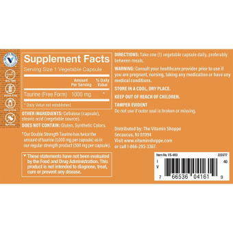 Double Strength Taurine 1000 mg (100 veg cap)