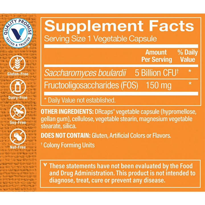 Saccharomyces Boulardii 5 Bill (90 veg cap)