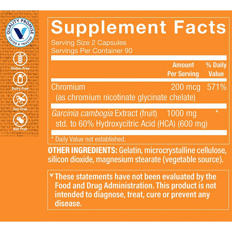 Garcinia Cambogia Extract 1000 mg (90 serv)