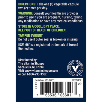 Vthrive KSM-66 Ashwagandha 300mg (120 cap)
