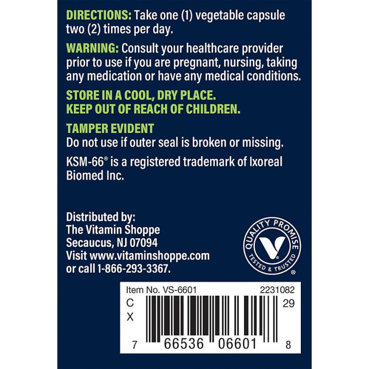 Vthrive KSM-66 Ashwagandha 300mg (120 cap)
