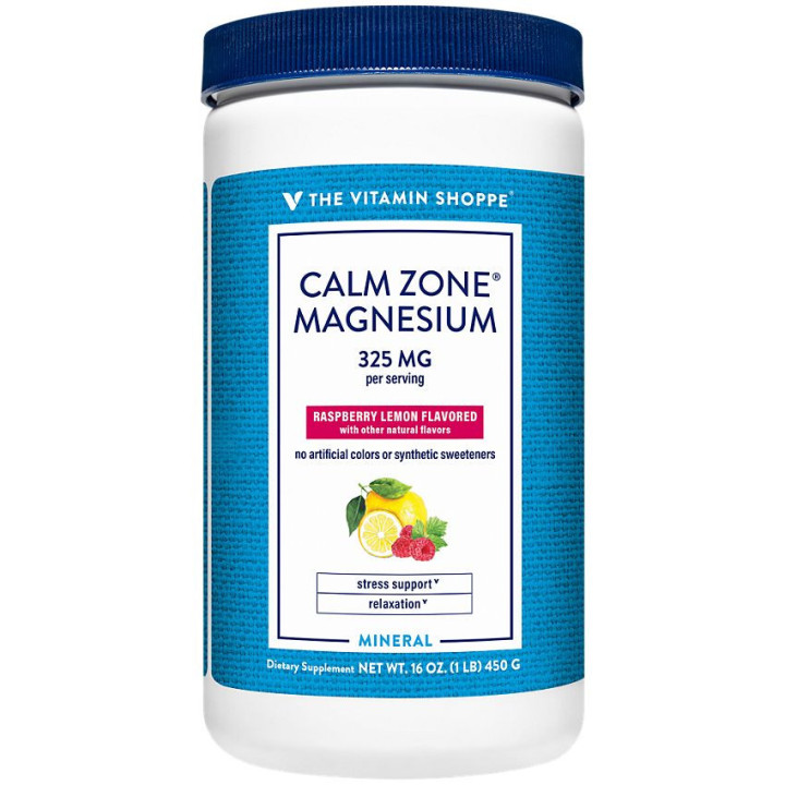 Calm Zone Magnesium Powder 325 mg Raspberry Lemon (100 serv)