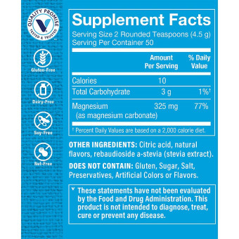 Calm Zone Magnesium Raspberry-Lemon 325 mg (50 serv)