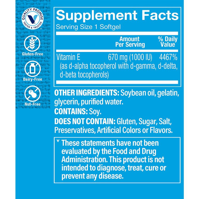 Vitamina E 670 mg - 1000 UI (60 soft)