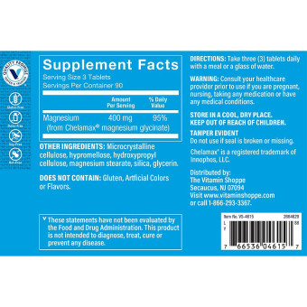 Magnesium Glycinate 400 mg  (270 tab)